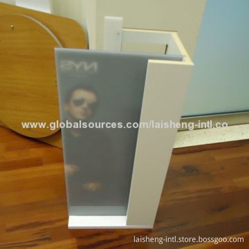Wooden Display Shelves with Light, White Lamination